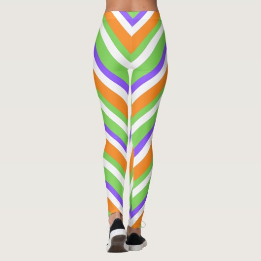 Halloween Snoep Swirl Witte Leggings (Achterkant)