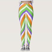 Halloween Snoep Swirl Witte Leggings (Voorkant)
