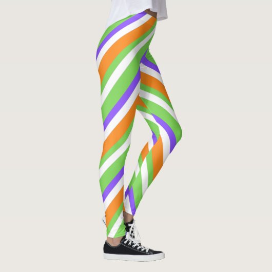 Halloween Snoep Swirl Witte Leggings (Rechts)