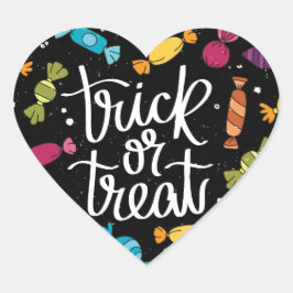 Halloween Snoep Trick or treat Hart Sticker