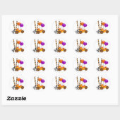 Halloween Snoep Trick or treat Lollipop Candy Corn Ronde Sticker (Vel)