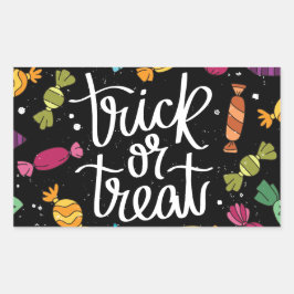 Halloween Snoep Trick or treat Rechthoekige Sticker