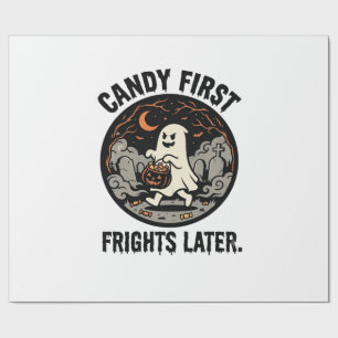 Halloween Snoep Verschrikkingen Nacht Cadeaupapier