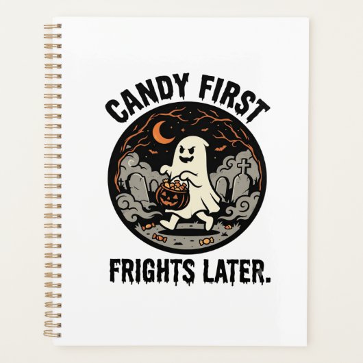 Halloween Snoep Verschrikkingen Nacht Planner (Voorkant)