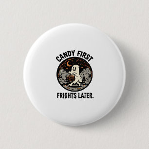 Halloween Snoep Verschrikkingen Nacht Ronde Button 5,7 Cm