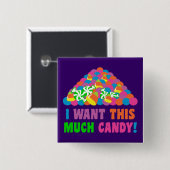 Halloween-Snoep Vierkante Button 5,1 Cm (Voorkant /achterkant)