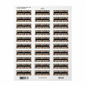 Halloween Snoep & Zoetigheden Adres Retourlabel Etiket (Full Sheet)