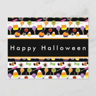 Halloween snoep & zoetigheden ansichtkaart briefkaart