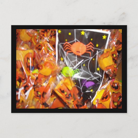 Halloween Snoepgoed Briefkaart (Voorkant)