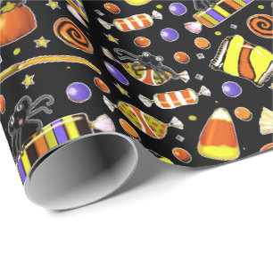 Halloween snoepgoed cadeaupapier