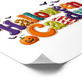 Halloween Snoepgoed Gebubbeld Lettertype Poster (Hoek)