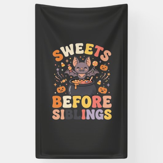 Halloween Snoepgoed Sibling Swap Spandoek (Verticaal)