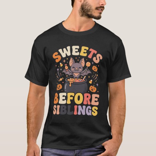 Halloween Snoepgoed Sibling Swap T-shirt (Voorkant)