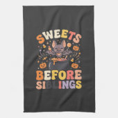 Halloween Snoepgoed Sibling Swap Theedoek (Verticaal)