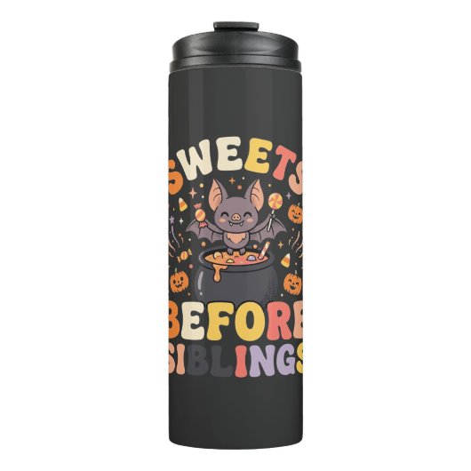 Halloween Snoepgoed Sibling Swap Thermosbeker (Voorkant)