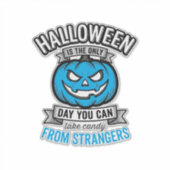 Halloween Snoepgoed Van Vreemden Vintage Pompoen D Sticker (Voorkant)