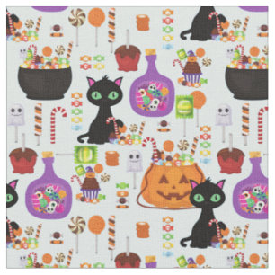 halloween snoepgoed zwarte kat snoep karamel appel stof