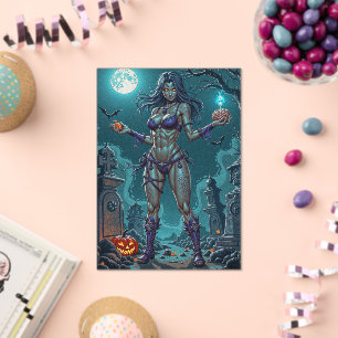 Halloween Snoepje of Zombie Vriendin met Hersenbre Acryl Uitnodigingen