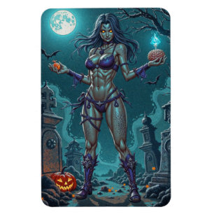 Halloween Snoepje of Zombie Vriendin met Hersens Magneet