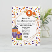 Halloween Snoepjes and Trees Halloween Kaart (Staand voorkant)