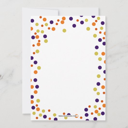 Halloween Snoepjes and Trees Halloween Kaart (Achterkant)