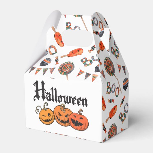 Halloween snoepjes cadeau doos bedankdoosjes (Voorkant Zijde)