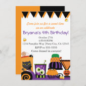 Halloween snoepjes en Snoep leuke feestuitnodiging Kaart (Voorkant / Achterkant)