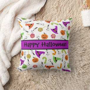 Halloween Snoepjes Pumpkins Witch Petten Pattern Kussen