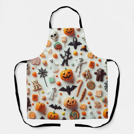 Halloween snoepjes schort (Voorkant)
