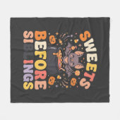 Halloween Snoepjes Sibling Swap Fleece Deken (Voorkant (Horizontaal))