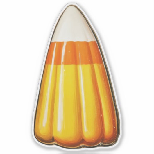 Halloween snoepmaïs sticker (Voorkant)