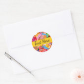 Halloween snoeppatroon ronde sticker (Envelop)