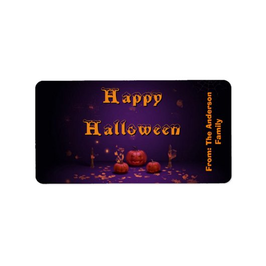 Halloween snoepzak label (Voorkant)