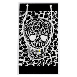 Halloween Snoepzak Schedel Afbeelding Klein Cadeauzakje