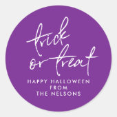 Halloween snoepzak sticker (Voorkant)