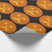 Halloween snor pompoen inpakpapier (Hoek)