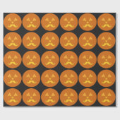 Halloween snor pompoen inpakpapier (Vlak)