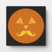 Halloween snor pompoen plaque fotoplaat (Voorkant)