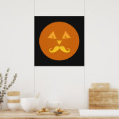 Halloween snor pompoen poster (Keuken)