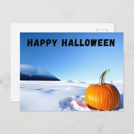 Halloween Snow Briefkaart (Voorkant / Achterkant)