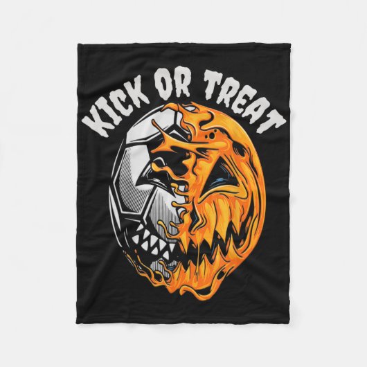 Halloween Soccer Skeleton Fleece Deken (Voorkant)