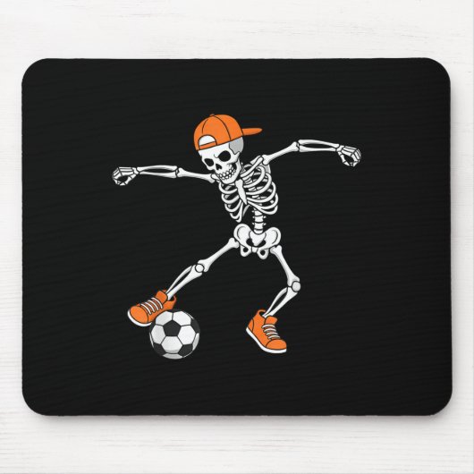 Halloween Soccer Skeleton Football Trick Or Treat  Muismat (Voorkant)