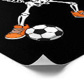 Halloween Soccer Skeleton Football Trick Or Treat Poster (Hoek)