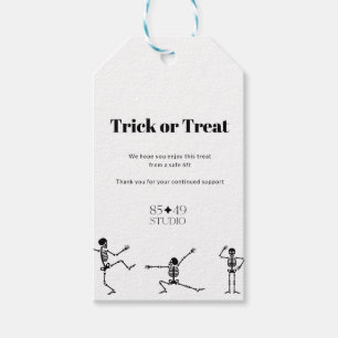 Halloween Social Distancing Skeleton Cadeft Labels Cadeaulabel