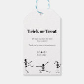 Halloween Social Distancing Skeleton Gift Labels Cadeaulabel (Voorkant)