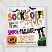 Halloween Sock Gift Labels Personeel (Voorkant)