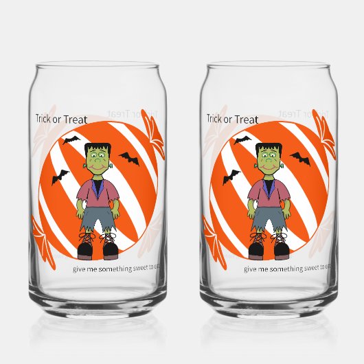 Halloween Soda Glass Blikvorm Glas (Voorkant)