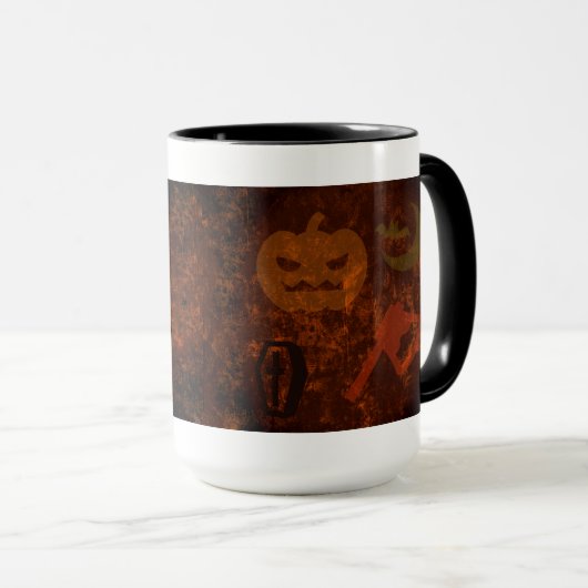 Halloween Sodd op Eerie Achtergrond Mok (Voorkant rechts)