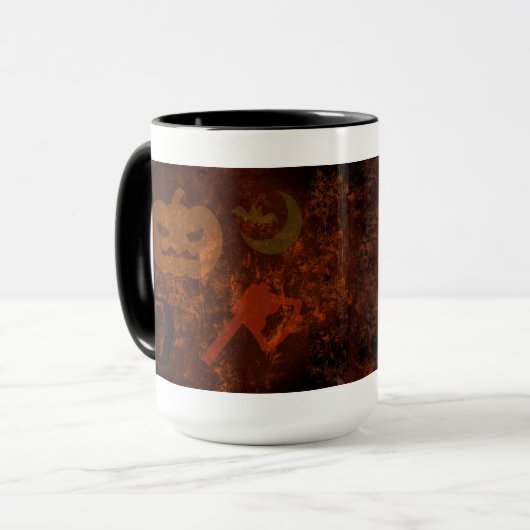 Halloween Sodd op Eerie Achtergrond Mok (Voorkant links)