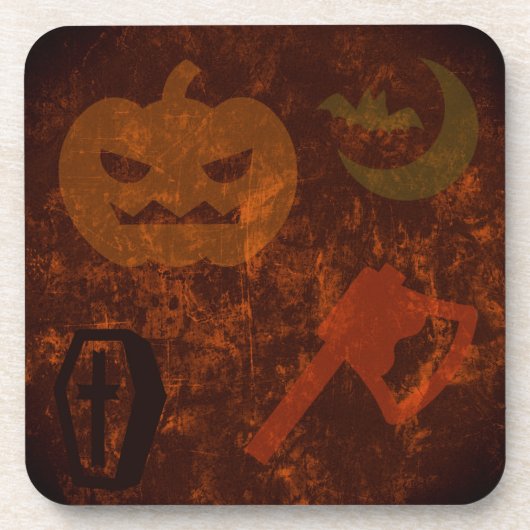 Halloween Sodd op Eerie Achtergrond Onderzetter (Voorkant)